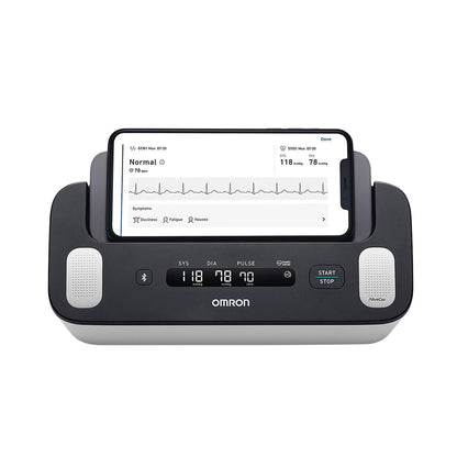 OMRON Complete – Baumanómetro de Presión Arterial y Electrocardiograma (ECG) 2 en 1 para Brazo, Validado Clínicamente, con Conectividad Bluetooth y App Gratuita – Ideal para Uso en Casa