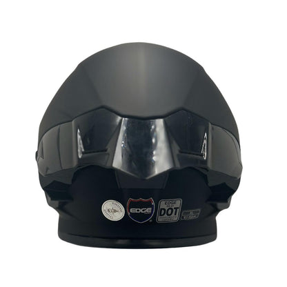 Casco Motocicleta Abierto Semi-Integral Marca Edge - Phoenix - Visor ANTIVAHO - Certificado Dot - Cascos Motocross Pegatina Pegatinas Protector