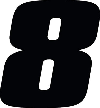 Dirt Digits DD43B-8 - Vinilo Troquelado (4 Pulgadas, 10 cm), Color Negro - Negro - 8