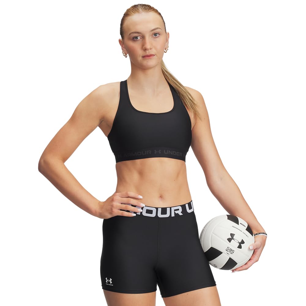 Under Armour Sports Bra de Entrenamiento Crossback Mid para Mujer - Negro (Black - Jet Gray - 001) - 1X