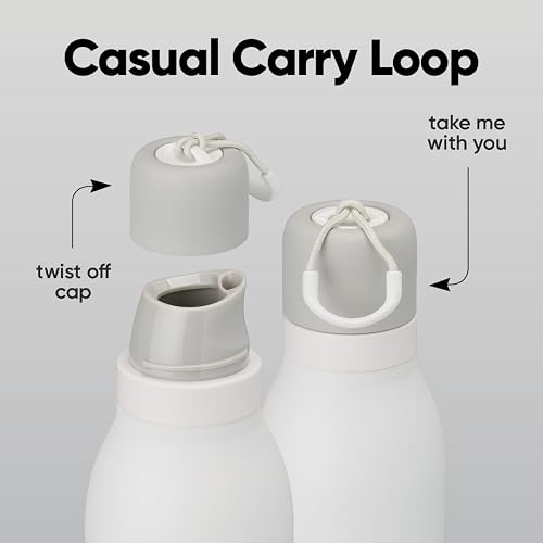 Owala FreeSip Twist - Botella de agua de acero inoxidable con popote para deportes y viajes, sin BPA, 24 onzas, ponche de frutas