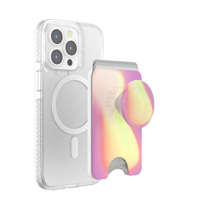 PopSockets - portafolios para teléfono con agarre expandible y anillo adaptador para MagSafe, soporte para tarjetas de teléfono, compatible con carga inalámbrica, portafolios compatible con MagSafe