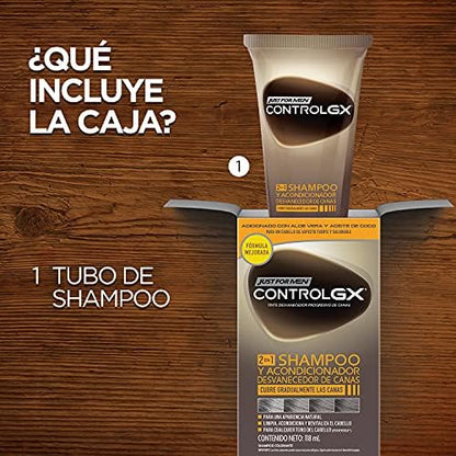 Just For Men Control GX Shampoo Desvanecedor Canas Hombre 3 Pack 118 ml