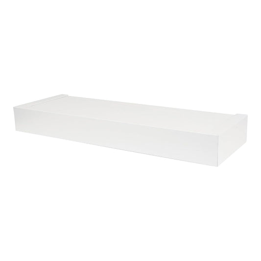 High & Mighty 515651 - Estantería Flotante Moderna de 18 Pulgadas, soporta hasta 15 Libras, fácil instalación en Pared Seca sin Herramientas, Plano, Embalaje de Comercio electrónico, Color Blanco