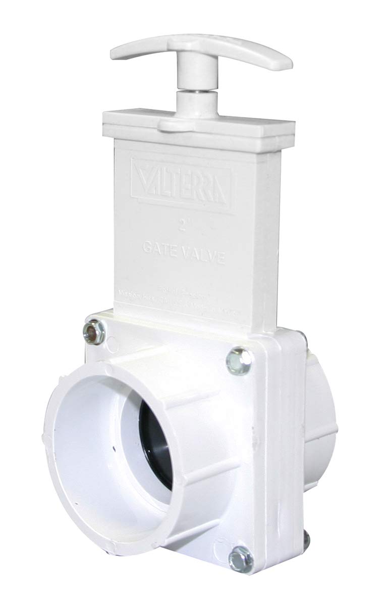 Valterra 6201 Válvula de Compuerta de PVC, Blanco, 5 cm