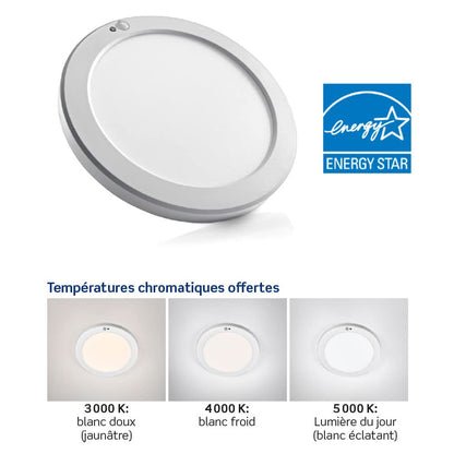 Leviton 09866-B0W Luminaria LED downlight con sensor de movimiento.