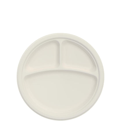 DART Plato de Fibra Moldeada 9" 3 div. Compostable (125 platos)