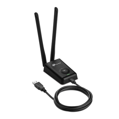 TP-Link TL-WN8200ND Tarjeta de Red Inalámbrica USB N 300Mbps en Alta Potencia, 2 Antenas Desmontables de 5dBi