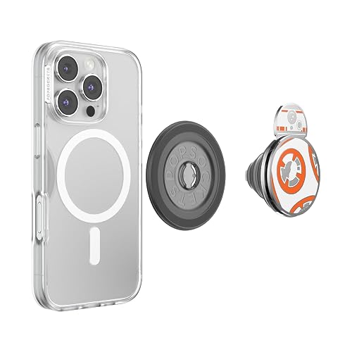 PopSockets - Agarre Redondo para teléfono Compatible con MagSafe, Anillo Adaptador Incluido, Soporte para teléfono, Compatible con Carga inalámbrica, Star War Power The Force 2025 - Spinner BB