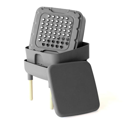 FCMP Outdoor - The Essential Living Composter, compostador de Gusano de 2 bandejas, Gris