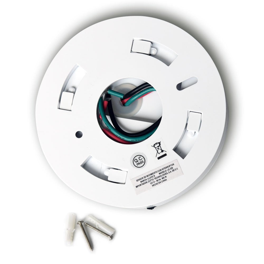 Lloyd's LE-220BL Sensor de Movimiento para Techo, Color Blanco