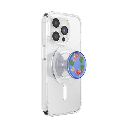 PopSockets - Empuñadura para teléfono MagSafe con Soporte, Soporte magnético, Parte Superior Intercambiable, sujeción Segura para iPhone MagSafe, teléfono y Tablet, Koi Pond