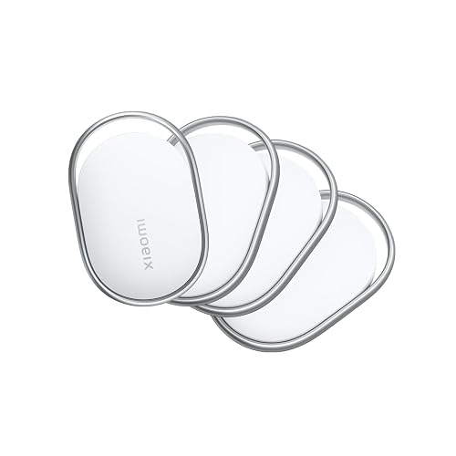 XIAOMI Smart Tag, Compatible con Apple y Google Android, Pack de 4 | 10g, Compatible con Apple Find My y Android Find Hub, batería con más de 1 año de autonomía, Protección de privacidad, IP67