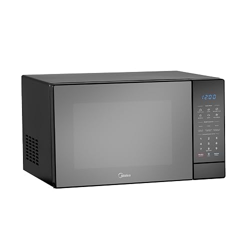 Midea Horno de Microondas 1.1 pies cúbicos, 30L, MMDX211S2MB | Modo ECO Ahorro de Energía, 10 Niveles de Potencia, 6 Funciones Auto Menú, Color Plata