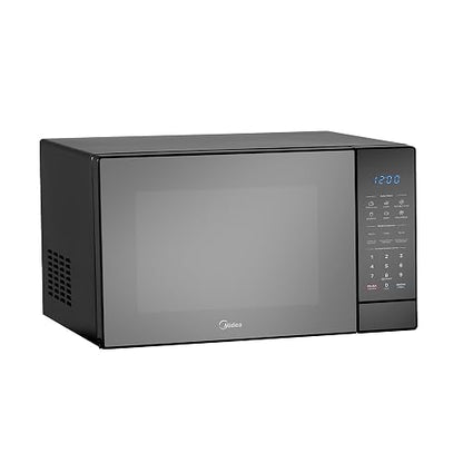 Midea Horno de Microondas 1.1 pies cúbicos, 30L, MMDX211S2MB | Modo ECO Ahorro de Energía, 10 Niveles de Potencia, 6 Funciones Auto Menú, Color Plata