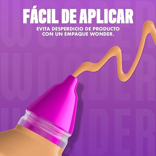 Nyx Professional Makeup, Make 'Em Wonder, Base de Maquillaje para Rostro, Acabado Mate y Resistente al Agua con Fórmula Vegana, Tono Buff (Medio Intenso), 30 ml
