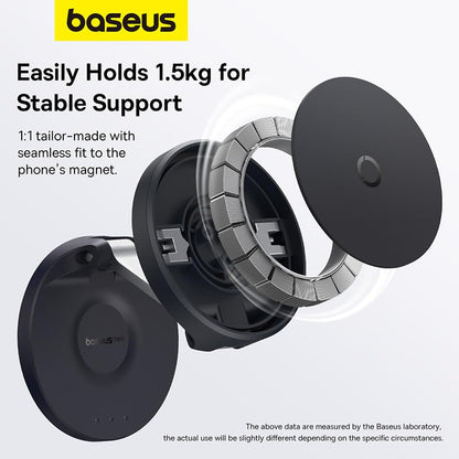 Baseus BS-HP016 Soporte Magnético de Pared Plegable para Smartphone, Negro