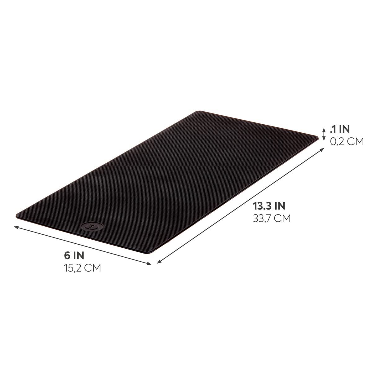 iDesign The Sarah Tanno Collection Tapete de silicona resistente al calor para organizadores de cajones cosméticos, color negro