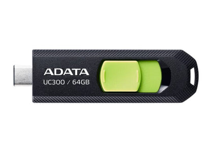 ADATA 64GB USB3.2 UC300 Type-C USB Flash Drive Negro/Verde