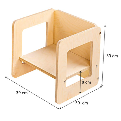 DUDUK Silla Evolutiva de 3 Alturas para Niños y Niñas – Ajustable, Ligera y Estable – Ideal para Juegos, Lectura y Actividades Montessori