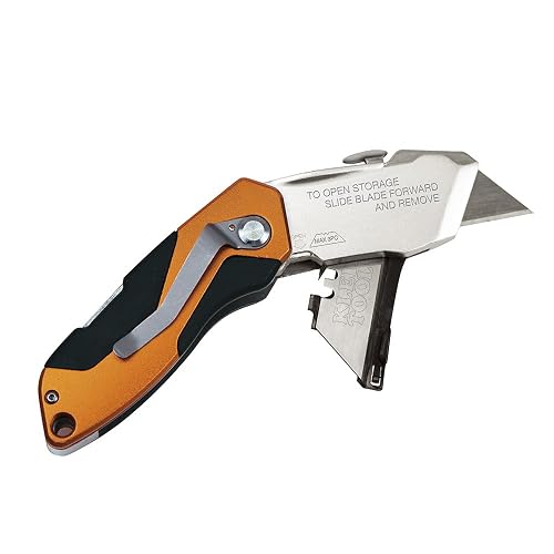 Cuchillo plegable multiusos | Hoja retráctil, cuerpo de metal resistente, cambio rápido de hoja