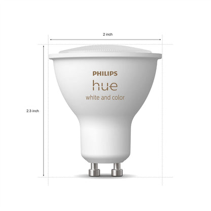 Philips Hue Foco Inteligente GU10 Multicolor, Iluminación Personalizable, Control por App y Voz, Compatible con Alexa Google Assistant y Apple HomeKit, Ideal para Spots, Automatización del Hogar
