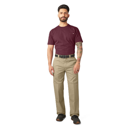 Dickies Pantalón de Trabajo de Doble Rodilla para Hombre - 31W x 30L - Caqui