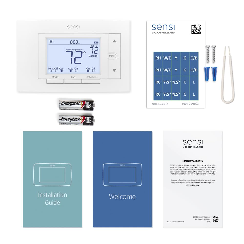 Sensi Emerson Termostato Inteligente Wi-Fi para Smart Home, versión Pro, Funciona con Alexa, Certificado Energy Star