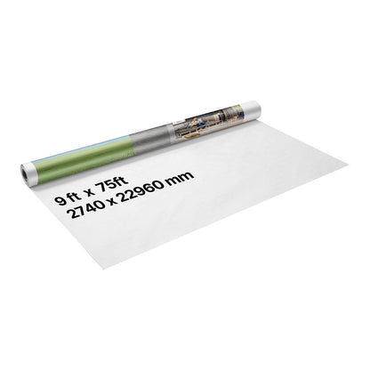 VEVOR Barrera de Vapor, 2,7 x 22,86 m, Pantalla Impermeabilizante de Plástico, 0,13 mm de Grosor, Bloquea la Humedad a Través de las Paredes, para Construcción y Renovación de Edificios, Blanco