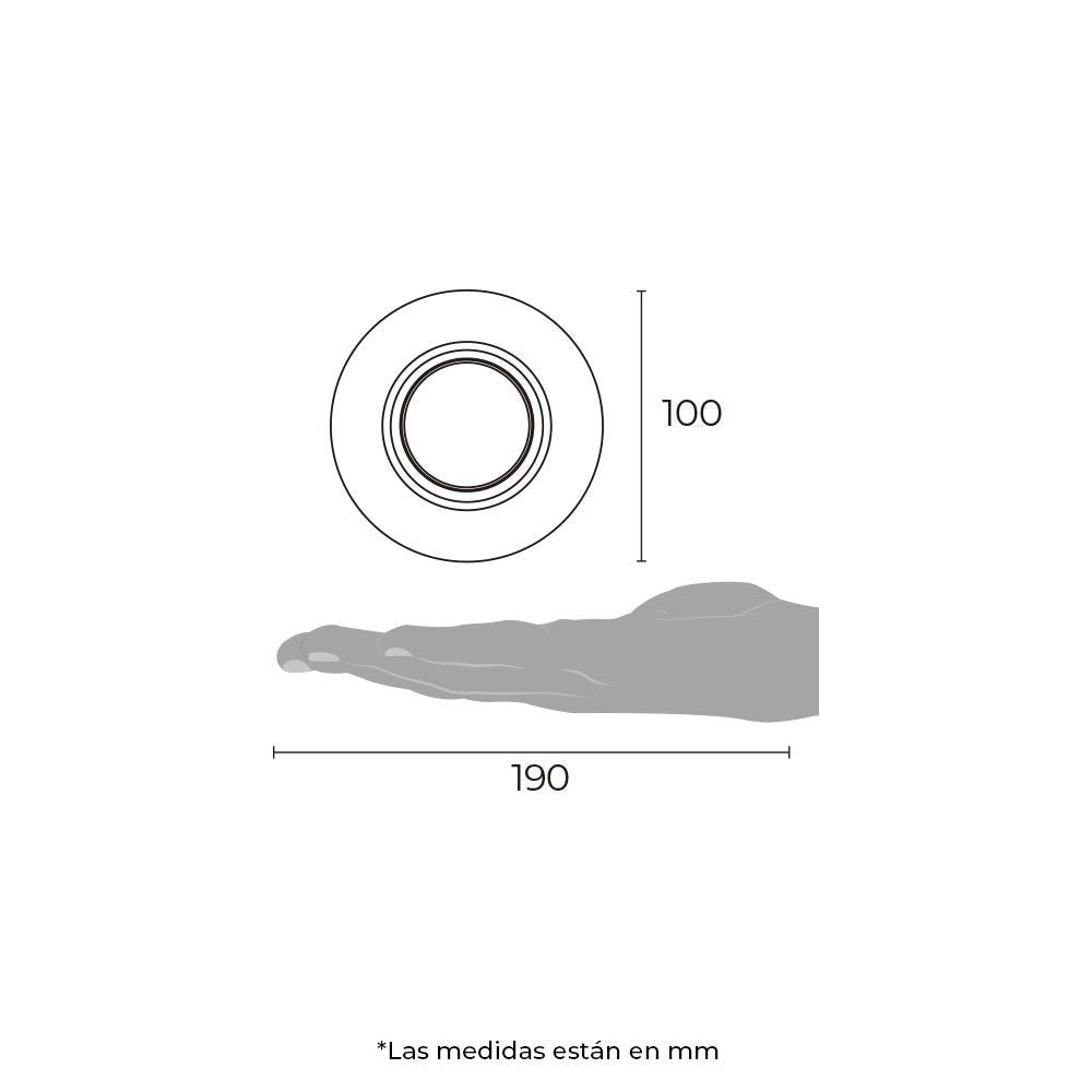 ILLUX Luminario Empotrado Giratorio 1 X 50W G5.3 Mr16, Blanco TH-4221.B