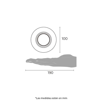 ILLUX Luminario Empotrado Giratorio 1 X 50W G5.3 Mr16, Blanco TH-4221.B