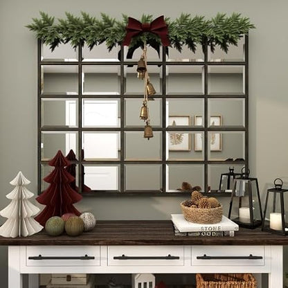 Deco 79 - Campanas Decorativas de Vaca de Metal Hechas a Mano con 4 Campanas en Yute para Colgar, 4 x 3 x 29 Pulgadas, Dorado