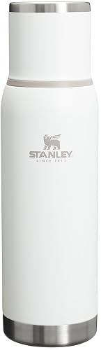 Stanley Adventure-To-Go - Botella al aspiradora de 1.1 cuartos | Boca ancha con tapa de copa a prueba de fugas, mantiene las bebidas calientes o frías | Plegable para viajes | Botella térmica de acero