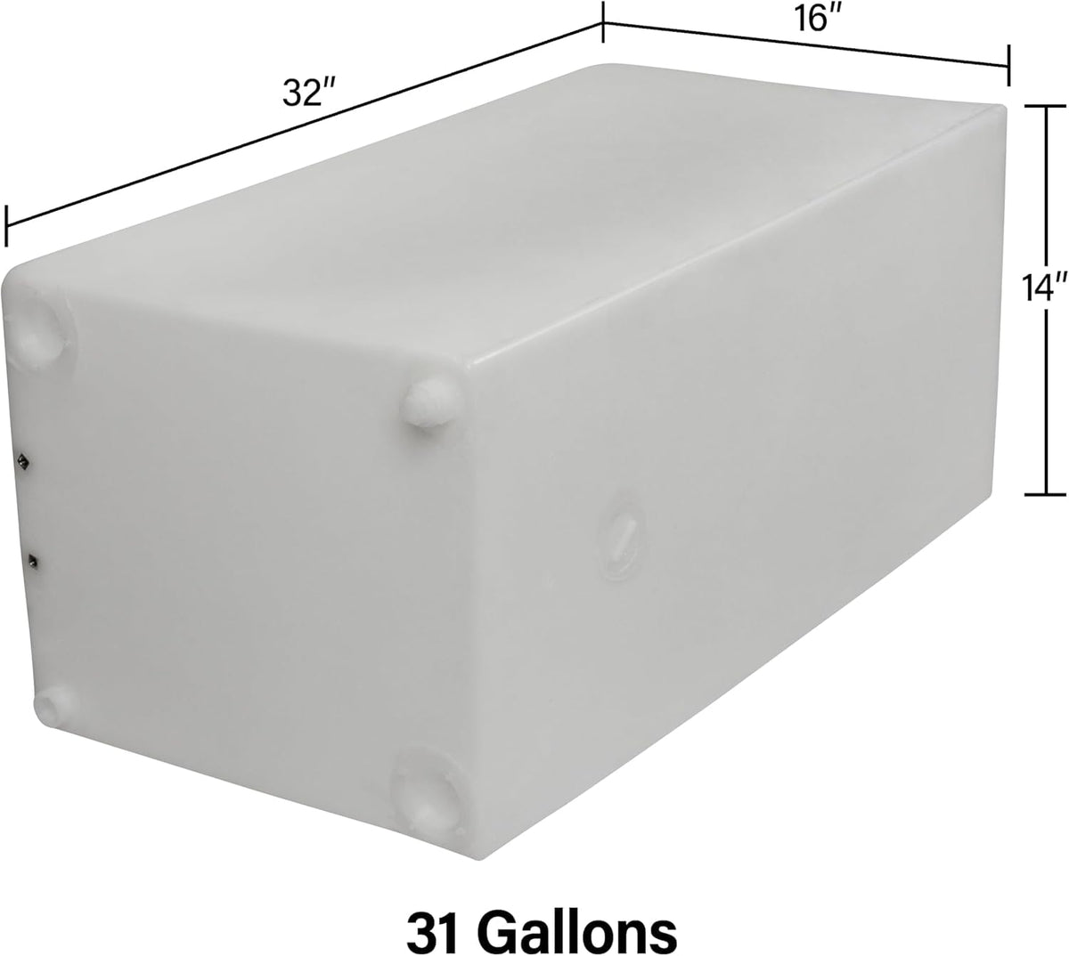 Ameri-Kart Tanque de Agua Dulce RV de 29 galones, Tanque de Almacenamiento de Agua Potable para Beber, cocinar, Limpiar, ducharse, para campistas, remolques, autocaravanas, caravanas, Forma de cubeta