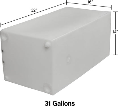 Ameri-Kart Tanque de Agua Dulce RV de 29 galones, Tanque de Almacenamiento de Agua Potable para Beber, cocinar, Limpiar, ducharse, para campistas, remolques, autocaravanas, caravanas, Forma de cubeta
