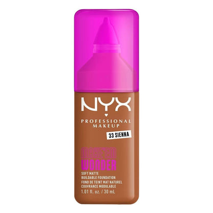 NYX Make 'Em Wonder Base de Maquillaje Mate, Tono Buff - SIENNA