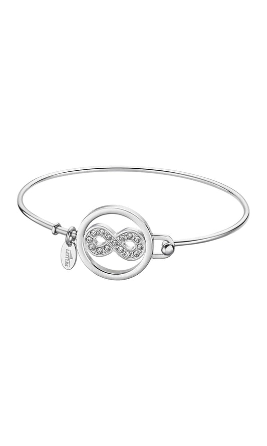 Lotus Style Pulsera millennial para dama en tono plateado