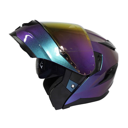 Casco ABATIBLE Edge Modelo X5A Visor Doble ANTIVAHO Certificado Dot Moto - Cascos Motocross Pegatina Pegatinas Protector Mujer y Hombre