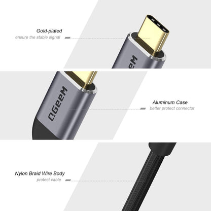 USB C to HDMI Adapter 4K 30Hz Cable, QGeeM USB Type-C to HDMI Adapter [Thunderbolt 3 Compatible] MacBook Pro 2018/2017, Samsung Galaxy S9/S8, Surface Book 2, Dell XPS 13/15, Pixelbook More