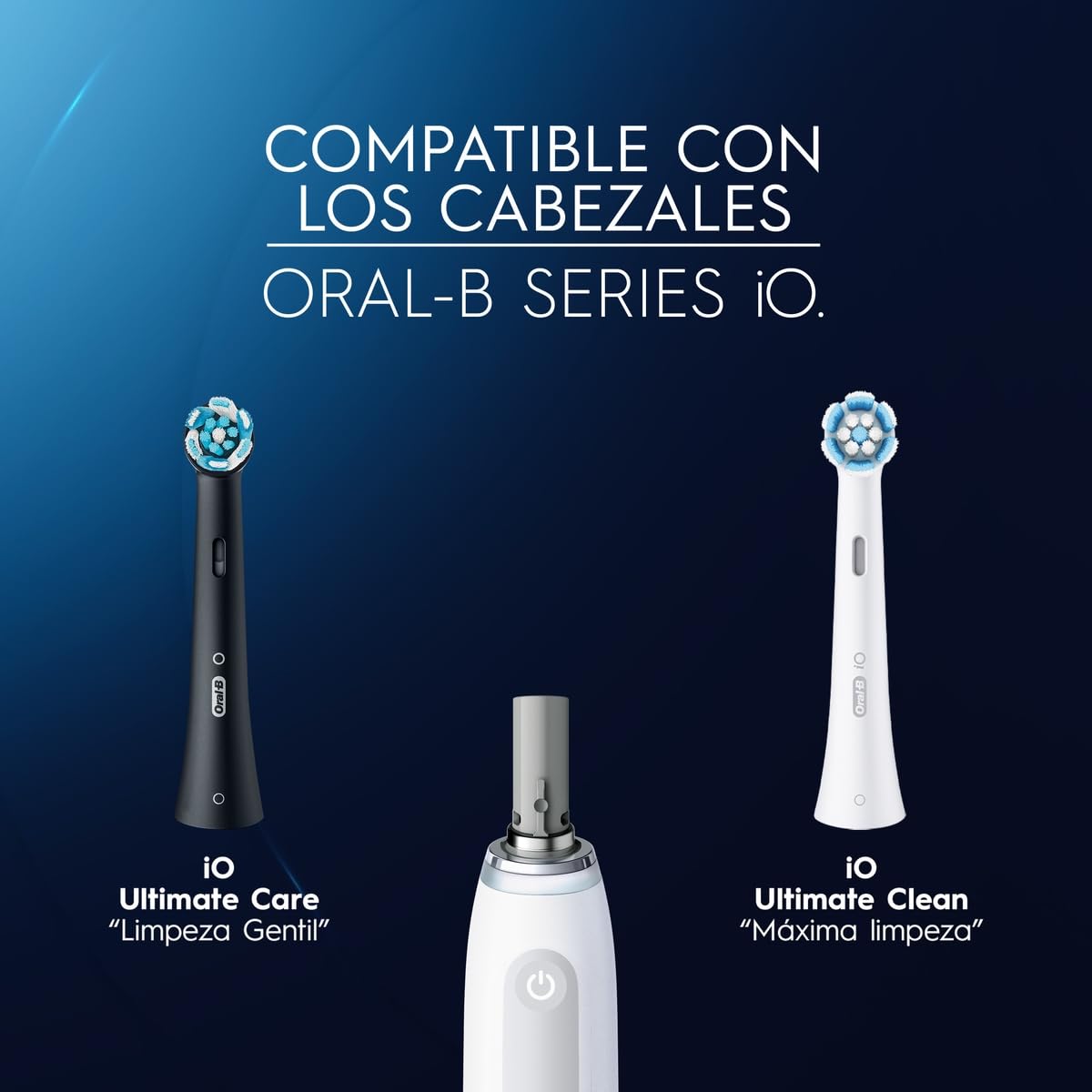 Oral B iO Series 4, Cepillo de Dientes Eléctrico, Cabezal Redondo, Sensor de Presión, Blanco