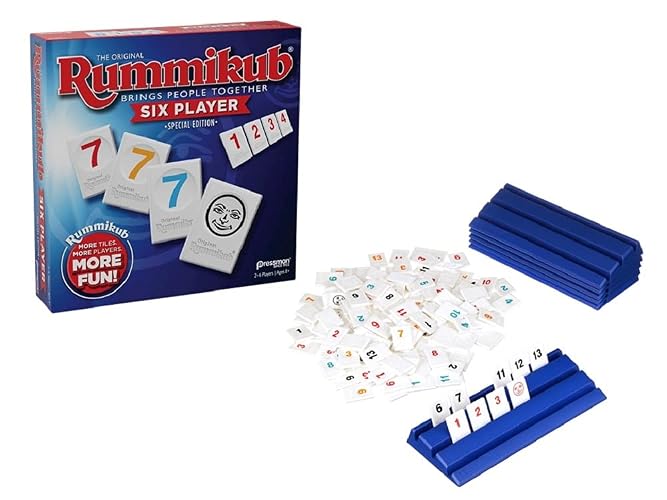 Pressman Rummikub Six Player Edition - The Classic Rummy Tile Game - Más Azulejos y más Jugadores para más diversión, Azul