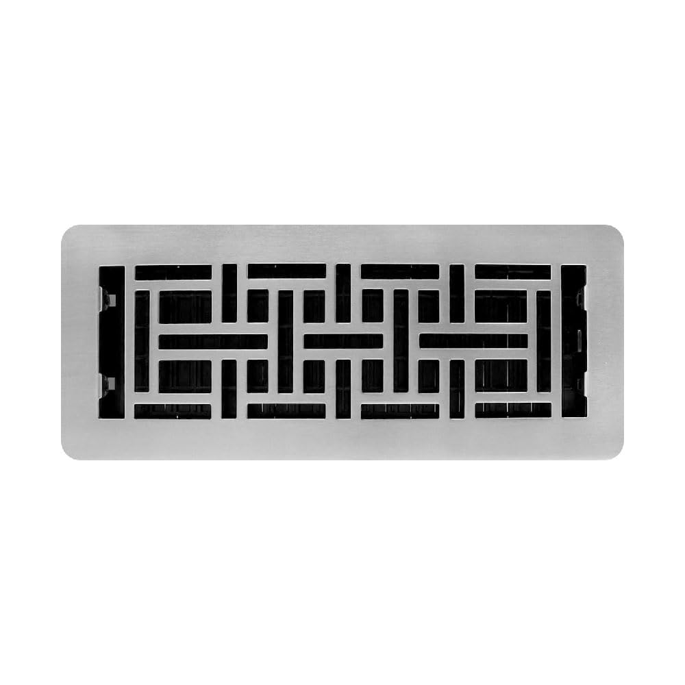 Decor Grates LAJH412-NKL Rejillas, 4x12, colección oriental, níquel cepillado