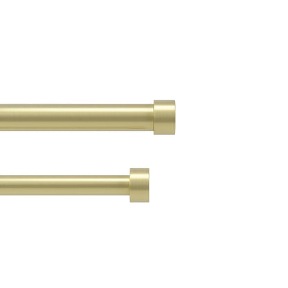 Umbra Cappa Cortinero Doble Ajustable, Varios Tamaños y Colores - Dorado - 91 a 168 cm