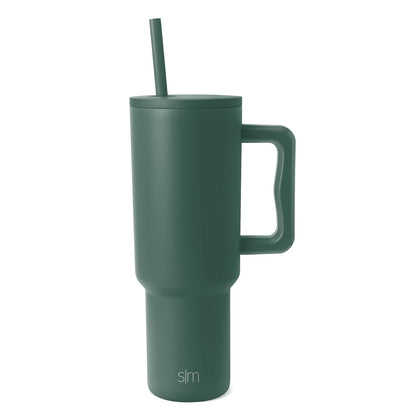 Simple Modern Trek Vaso Térmico con Asa y Popote, Acero Inoxidable, 890-1180 ml - 1180ml - -Retro Mint