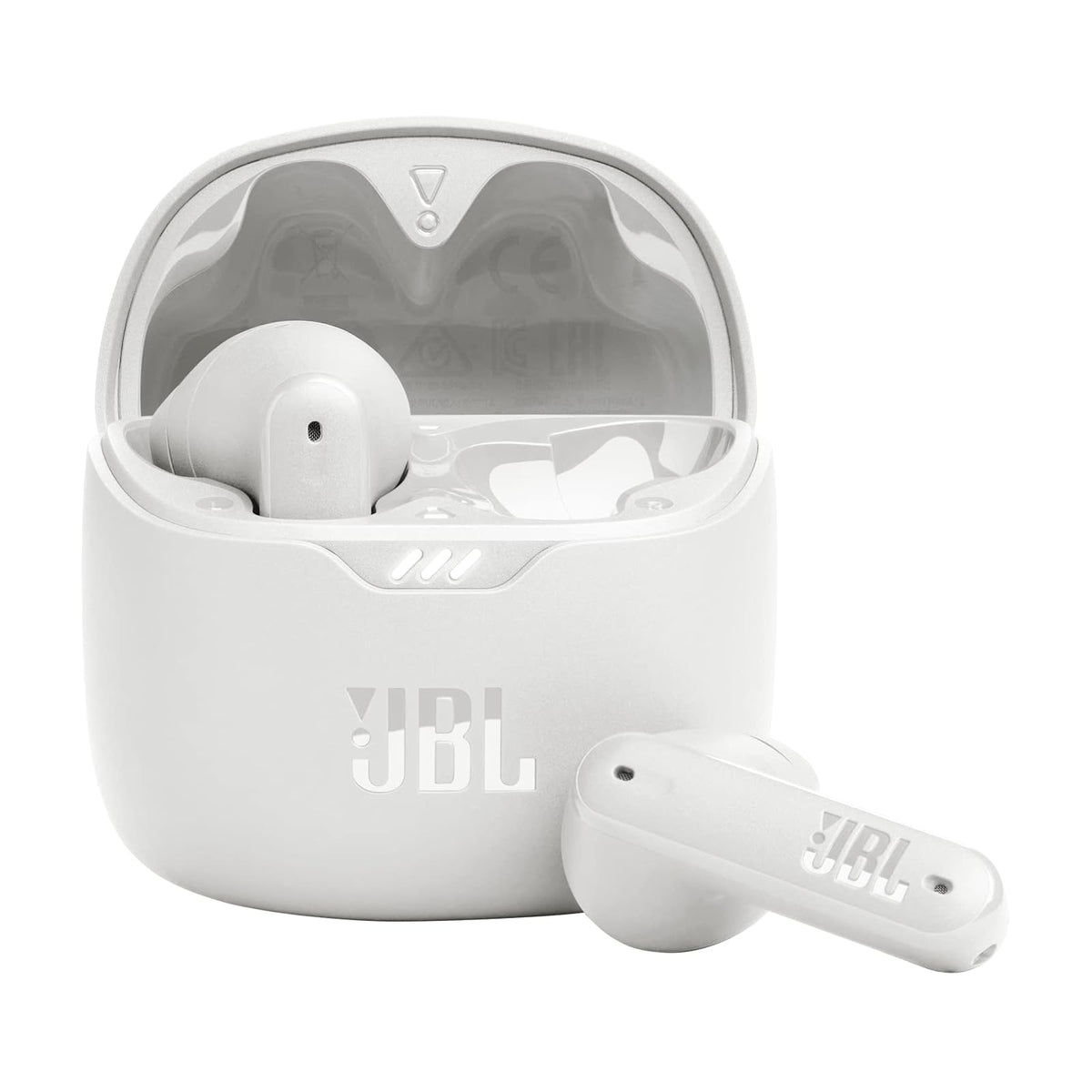 JBL Tune Flex Audífonos Inalámbricos Bluetooth, Resistentes al Agua IPX4 - Blanco - Grande - Auriculares