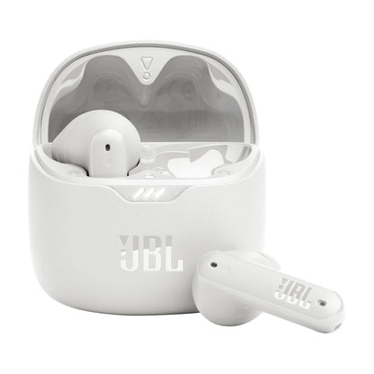 JBL Tune Flex Audífonos Inalámbricos Bluetooth, Resistentes al Agua IPX4 - Blanco - Grande - Auriculares