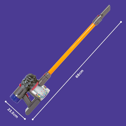 Casdon Dyson - Aspiradora inalámbrica interactiva y con Licencia Oficial de Juguete Dyson para niños a Partir de 3 años, diversión Realista de Juego de rol, Morado y Naranja