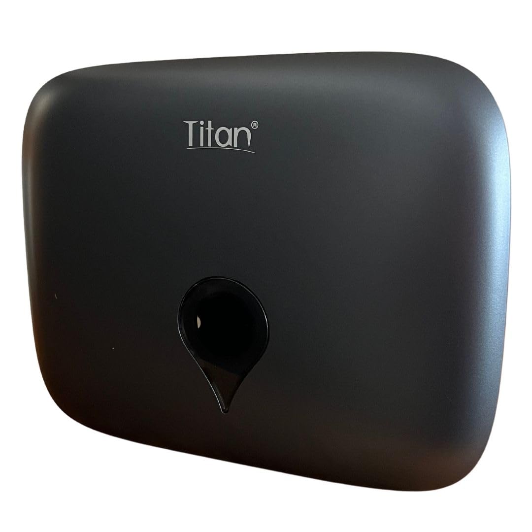 Titán Gustamar Dispensador de Toalla Interdoblada Tipo Sanitas G-8225MB, Color Negro