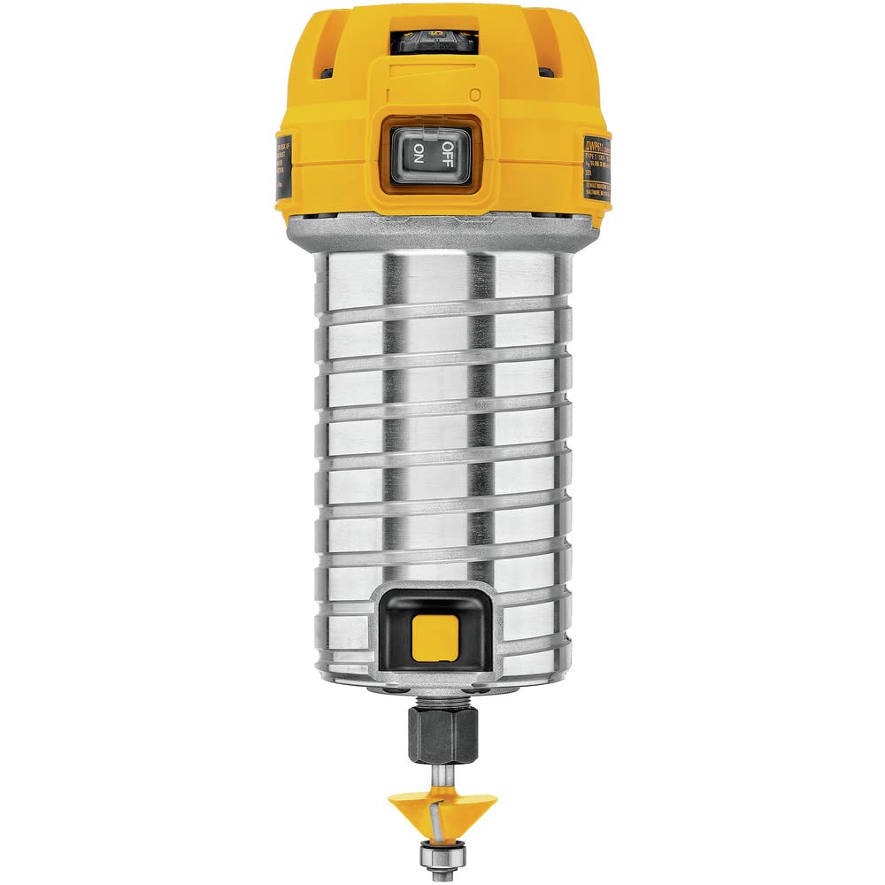 DEWALT Max DWP611 1.25 HP Fresadora Compacta de Velocidad Variable y Par de Torsión, 1.25 Hp con Luz LED