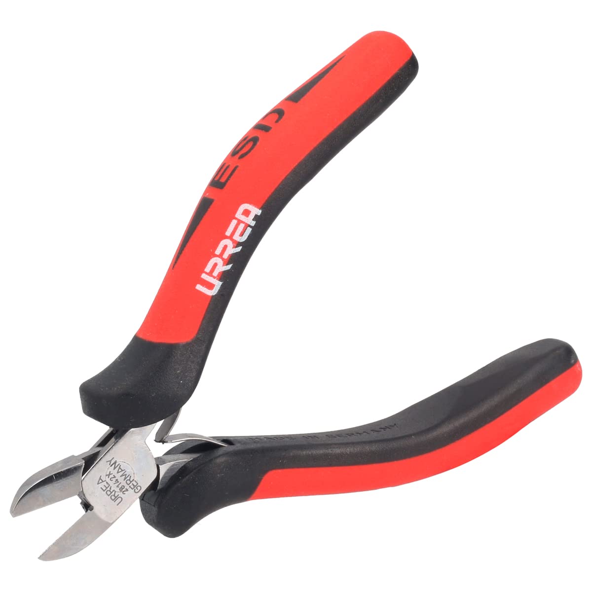 Urrea 28142X Pinza para electrónica con mango antiestático corte diagonal de 4-1/2" punta delgada